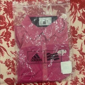 Adidas women’s golf polo fuchsia Pink